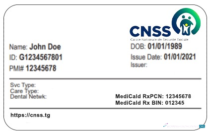 Download Togo health insurance card Photoshop template